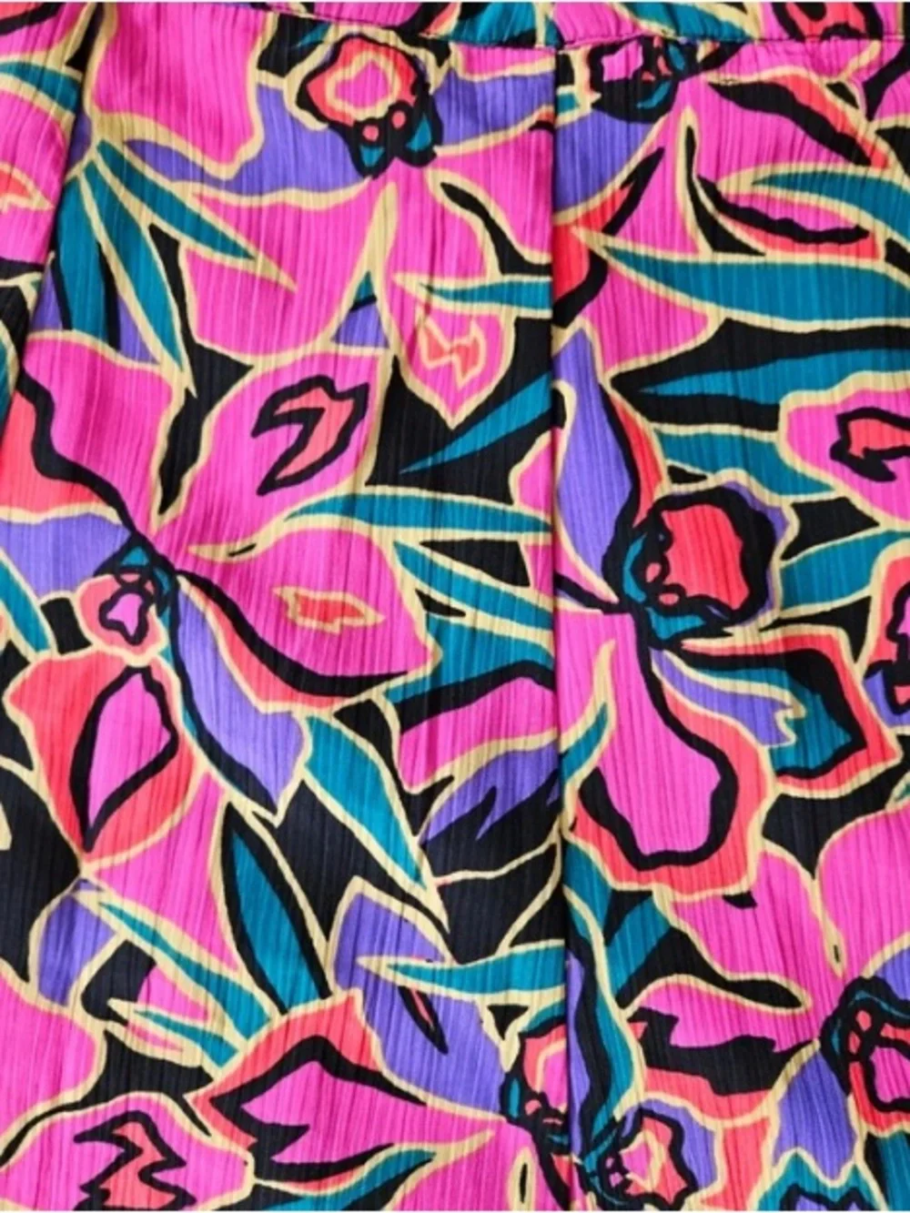 next Vibrant Pink & Teal Floral Mini Skirt